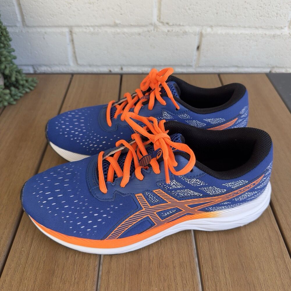 ASICS Gel Excite 7 Womenโs 6.5 Wide Blue Orange Running Athletic Shoes 1014A116